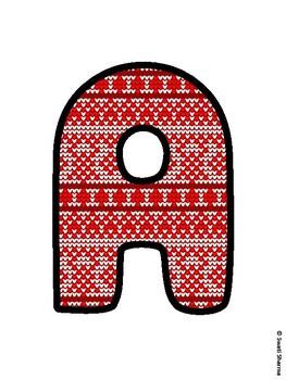 Christmas Bulletin Board Letters, Christmas Alphabet Posters
