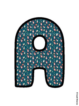 Christmas Bulletin Board Letters, Christmas Alphabet Posters