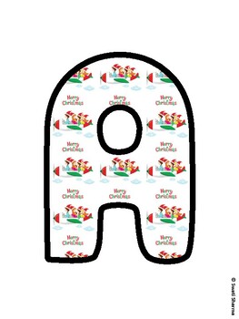 Christmas Bulletin Board Letters, Christmas Alphabet Posters