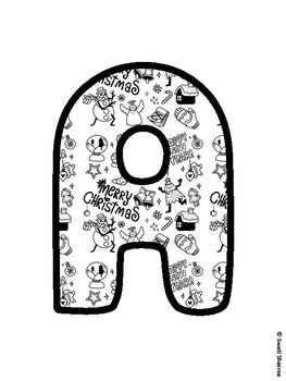 Christmas Bulletin Board Letters, Christmas Alphabet Posters