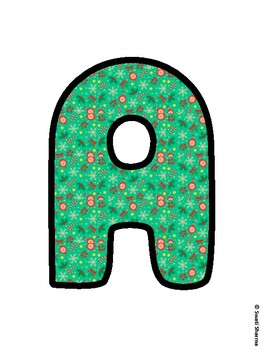 Christmas Bulletin Board Letters, Christmas Alphabet Posters