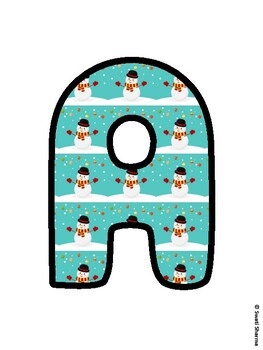 Christmas Bulletin Board Letters, Christmas Alphabet Posters