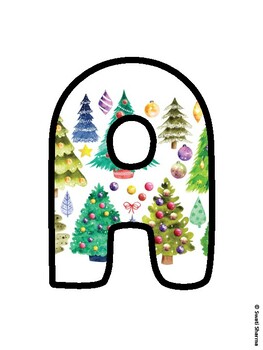 Christmas Bulletin Board Letters, Christmas Alphabet Posters