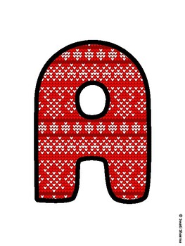 Christmas Bulletin Board Letters, Christmas Alphabet Posters