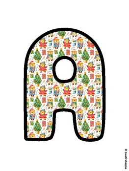 Christmas Bulletin Board Letters, Christmas Alphabet Posters