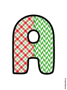 Christmas Bulletin Board Letters, Christmas Alphabet Posters
