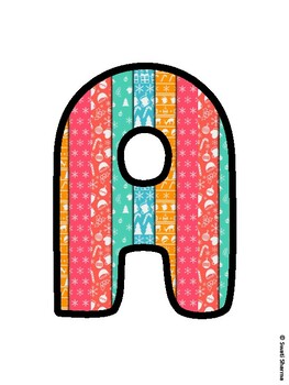 Christmas Bulletin Board Letters, Christmas Alphabet Posters