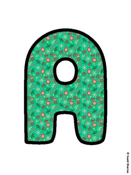 Christmas Bulletin Board Letters, Christmas Alphabet Posters
