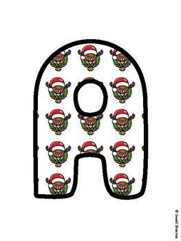 Christmas Bulletin Board Letters, Christmas Alphabet Posters