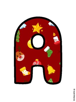 Christmas Bulletin Board Letters, Christmas Alphabet Posters