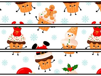 Christmas Food Bulletin Board Decor Kit, Christmas Food Letters