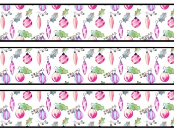Christmas Ornaments Bulletin Board Decor Kit, Christmas Ornaments Letters
