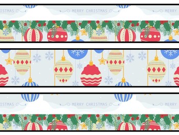 Christmas Ornaments Bulletin Board Decor Kit, Christmas Ornaments Letters