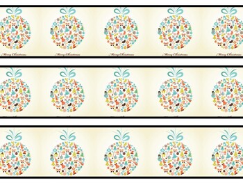Christmas Ornaments Bulletin Board Decor Kit, Christmas Ornaments Letters