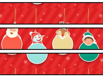 Christmas Ornaments Bulletin Board Decor Kit, Christmas Ornaments Letters