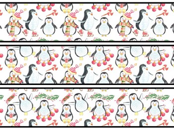 Christmas Penguins Bulletin Board Decor Kit, Christmas Penguins Letters