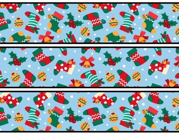 Christmas Socks Bulletin Board Decor Kit, Christmas Socks Letters
