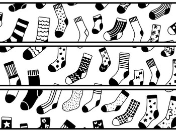 Christmas Socks Bulletin Board Decor Kit, Christmas Socks Letters
