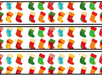 Christmas Socks Bulletin Board Decor Kit, Christmas Socks Letters