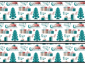 Christmas Trees Bulletin Board Decor Kit, Christmas Trees Letters