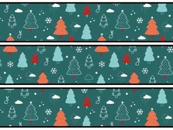 Christmas Trees Bulletin Board Decor Kit, Christmas Trees Letters