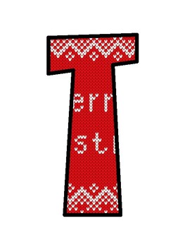 Christmas Ugly Sweater Bulletin Board Decor, Christmas Quote