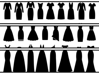 Clothes Bulletin Board Decor Kit, Clothes Letters