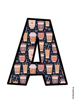 Coffee Bulletin Board Decor Kit, Coffee Bulletin Board Letters