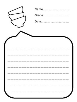 Cooking Activities and Decor Kit, Decor, Coloring, Craft and Writing
