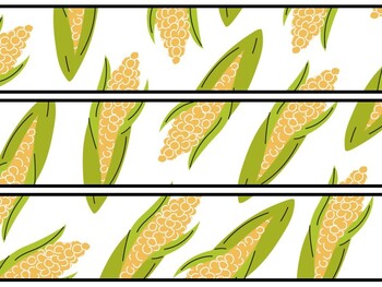 Corn, Maize Bulletin Board Decor Kit, Corn, Maize Letters
