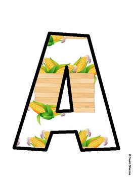 Corn, Maize Bulletin Board Décor Kit, Corn, Maize Bulletin Board Letters