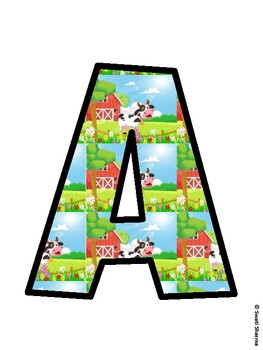 Cow Bulletin Board Decor Kit, Cow Bulletin Board Letters
