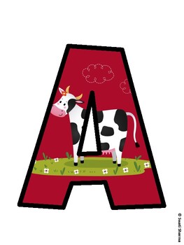 Cow Bulletin Board Decor Kit, Cow Bulletin Board Letters