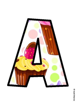Cupcake Bulletin Board Décor Kit, Cupcake Bulletin Board Letters