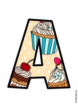 Cupcake Bulletin Board Décor Kit, Cupcake Bulletin Board Letters