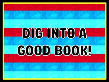 DIG INTO A GOOD BOOK! Read Across America Door Décor