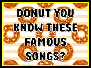 DONUT YOU KNOW THESE FAMOUS SONGS? Donut Door Décor