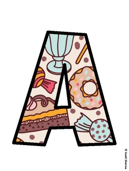 Desserts Bulletin Board Décor Kit, Desserts Bulletin Board Letters