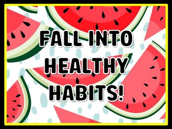 FALL INTO HEALTHY HABITS! Health And Nutrition Door Décor