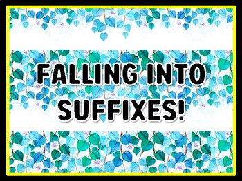 FALLING INTO SUFFIXES! Leaves Door Décor, Leaves Bulletin Board Décor Kit