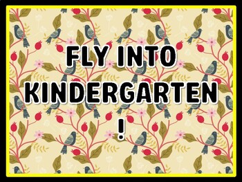 FLY INTO KINDERGARTEN! Birds Door Décor, Birds Bulletin Board Décor