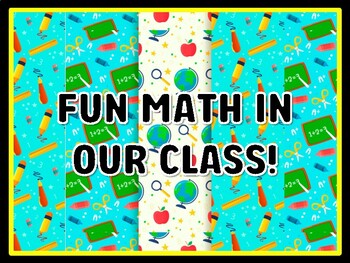 FUN MATH IN OUR CLASS! Math Door Décor, Math Bulletin Board Décor