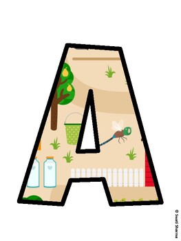 Farm Bulletin Board Décor Kit, Farm Bulletin Board Letters