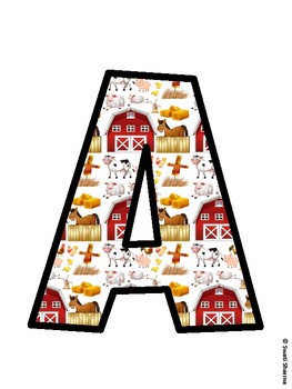 Farm Bulletin Board Décor Kit, Farm Bulletin Board Letters
