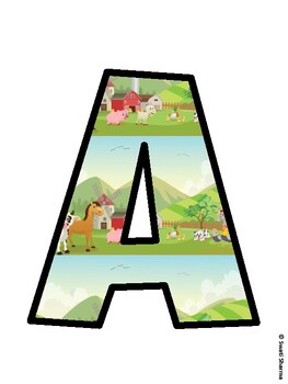 Farm Bulletin Board Décor Kit, Farm Bulletin Board Letters