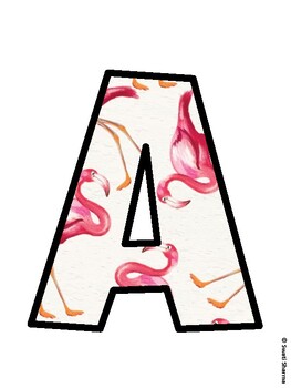 Flamingo Bulletin Board Décor Kit, Flamingo Bulletin Board Letters