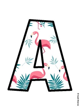 Flamingo Bulletin Board Décor Kit, Flamingo Bulletin Board Letters