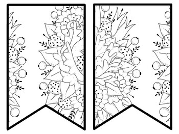 Floral Bulletin Board Decor Kit, Floral Letters, Floral Borders, Floral Banner