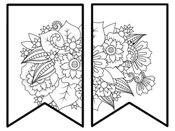 Floral Bulletin Board Decor Kit, Floral Letters, Floral Borders, Floral Banner