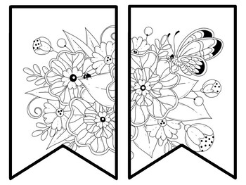 Floral Bulletin Board Decor Kit, Floral Letters, Floral Borders, Floral Banner